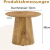 Runder Couchtisch 50 cm, Naturholzoptik, MDF, Produktbild-Vorschau 7