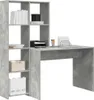 vidaXL Psací stůl betonově šedý 138,5 x 55 x 143 cm Náhled obrázku produktu 3