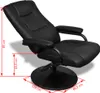 vidaXL Fauteuil TV avec repose-pieds Noir Similicuir Voir les images du produit 10