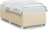 The Living Store Bettgestell Creme 80x200 cm Stoff Produktbild-Vorschau 2