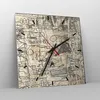 Wanduhr - Quadrat - Glasuhr - Graffiti Kritzeleien Zeichnen Produktbild-Vorschau 4