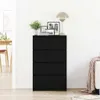vidaXL Credenza look rovere nero 60x35x98,5 cm Materiale a Anteprima dell’immagine prodotto 3