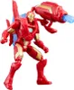 A red and gold Iron Man action figure with a blue jetpack and a red blaster with blue energy coming out of it. Produktbild-Vorschau