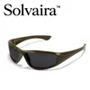 Solvaira™ Futuristische Sonnenbrille Oliv Grün, UV400 Produktbild-Vorschau 1