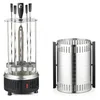 A product shot of a vertical grill and a separate cylindrical metal container, both on a white background. Produktbild-Vorschau