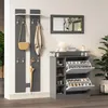 Wandgarderoben-Set,1Spiegel,2 Wandpaneelen,1Regalwand,1 Produktbild-Vorschau 2
