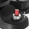 A close-up view of a red and silver knob on a black appliance. Podgląd zdjęcia produktu