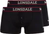 Caleçon homme Double Pack OAKWORTH Noir XL Lonsdale Voir les images du produit 1