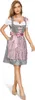 ASKSA Dirndl Dámské Midi tradiční šaty Dirndl Šortky pro Náhled obrázku produktu 2