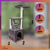A cat tree with dimensions indicated by numbers and circles on the right side. Náhľad obrázku produktu