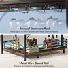 A close-up of a bar cart showing wine glass storage and bottle storage. Náhled obrázku produktu