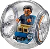 A Lego minifigure is seated inside a clear, spherical gyrosphere. Produktbild-Vorschau
