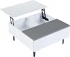 A white and gray lift-top coffee table with black legs, shown from a slightly elevated angle. Náhled obrázku produktu