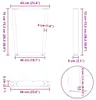vidaXL Pieds de table de salle à manger en V 2 pièces blanc Voir les images du produit 7
