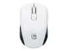 A white and black wireless computer mouse is shown from a top-down perspective against a white background. Anteprima dell’immagine prodotto