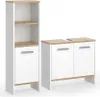 Badezimmermöbel-Set Vicco Karli Weiß/Goldkraft Eiche 2 Produktbild-Vorschau 1