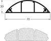 ARLI Wand / Fussboden Kabelkanal 2x 1m halbrund Produktbild-Vorschau 4