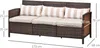 Outsunny Rattan Sofa mit Kissen, Dreisitzer, Garten Produktbild-Vorschau 6