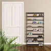 Scaffale per scarpe Relaxdays, con 10 ripiani, porta scarpe Anteprima dell’immagine prodotto 2