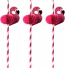 PAPSTAR Papier-Trinkhalm "Flamingo" 200 mm pink/weiß aus Produktbild-Vorschau 1