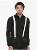 Emo Bianco Giappone Pantaloni Bretelle Uomo Largo Per Anteprima dell’immagine prodotto 9