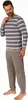 Edler Herren Frottee Pyjama Schlafanzug mit Bündchen - auch Produktbild-Vorschau 3