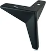 A black metal furniture leg with three prongs and mounting holes, shown against a white background. Voir les images du produit