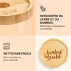 Bocal empilable avec couvercle en bambou 300 ml empilable Voir les images du produit 4