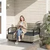 Outsunny Gartenbank mit Stauraum 2-Sitzer Sitzbank mit Produktbild-Vorschau 9