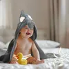 Baby Kapuzenbadetuch Niedliches Elefantenmotiv Grau Produktbild-Vorschau 4