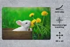 MuchoWow® Schreibtischunterlage Kaninchen - Löwenzahn - Produktbild-Vorschau 2