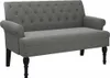 vidaXL Bank mit Rückenlehne Dunkelgrau 120 x 62 x 75,5 cm Produktbild-Vorschau 1