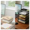 Portadocumenti Relaxdays, metallo, formato A4, 4 scomparti, Anteprima dell’immagine prodotto 5