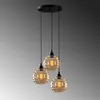 Opviq, Oro - 011, Lampadario, Oro, Metallo, 44 x 44 x 116 Anteprima dell’immagine prodotto 4