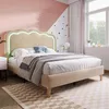 LED-Polsterbett, 140x200 Beige, Lattenrost + verstellbares Produktbild-Vorschau 7