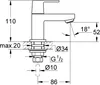 Grohe Eurocube Standventil chrom - 23137000 Produktbild-Vorschau 6