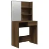 vidaXL Coiffeuse avec miroir Chêne brun 74,5x40x141 cm Voir les images du produit 1