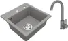VBChome Lavello in granito 44 x 44 cm Grigio con Anteprima dell’immagine prodotto 1