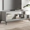 TV-Schrank Grau Sonoma 102x40x41 cm Holzwerkstoff und Stahl Produktbild-Vorschau 2
