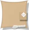 hanSe® Marken Sonnensegel 100% Polyester Quadrat 2x2 m Sand Produktbild-Vorschau 1