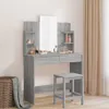 vidaXL Toaletní stolek se zrcadlem Grey Sonoma 96x39x142 cm Náhled obrázku produktu 2