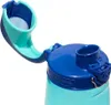 Close-up of the lid of a blue and aqua Nalgene water bottle. Voir les images du produit