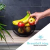 Intirilife Obstkorb aus Metall in Schwarz - Modische runde Produktbild-Vorschau 2
