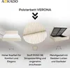 Polsterbett 160x200 - Beige - Hochwertiger Cord-Stoff - Produktbild-Vorschau 4