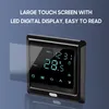 A smart thermostat with a digital display and touch screen. Náhled obrázku produktu