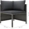6-tlg. Garten-Lounge-Set mit Kissen Poly Rattan Grau Produktbild-Vorschau 10