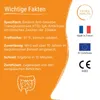 An informational graphic with text and logos related to a health test. Produktbild-Vorschau