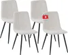 Four beige dining chairs are arranged in a studio setting against a white background. Produktbild-Vorschau