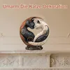 Yin-Yang-Katzenstatue, Skulptur, Schwarz, Kunst, Produktbild-Vorschau 3