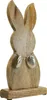 Osterhase aus Holz und Metall, Ostern Tischdekoration Produktbild-Vorschau 2